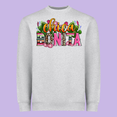 Chica Bonita Heavyweight Sweatshirt Designed By Zillion Design Studio