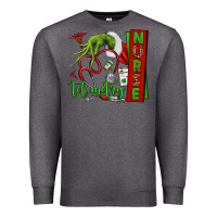 Charcoal Heather grinch hand telemetry nurse Premium Sweatshirt - NancyCooperArtShop