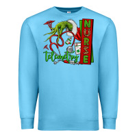 Ocean Blue grinch hand telemetry nurse Premium Sweatshirt - NancyCooperArtShop