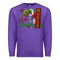Purple grinch hand telemetry nurse Premium Sweatshirt - NancyCooperArtShop