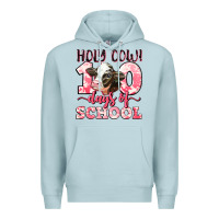 Blue Mist holy cow 100 days of school Premium Hoodie - LillyAllenDesigns