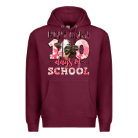 Burgundy holy cow 100 days of school Premium Hoodie - LillyAllenDesigns