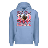 Colony Blue holy cow 100 days of school Premium Hoodie - LillyAllenDesigns