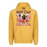 Mustard holy cow 100 days of school Premium Hoodie - LillyAllenDesigns