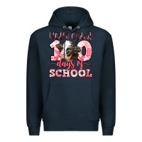 Navy holy cow 100 days of school Premium Hoodie - LillyAllenDesigns