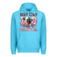 Ocean Blue holy cow 100 days of school Premium Hoodie - LillyAllenDesigns