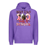 Purple holy cow 100 days of school Premium Hoodie - LillyAllenDesigns