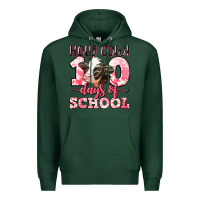 Sports Green holy cow 100 days of school Premium Hoodie - LillyAllenDesigns