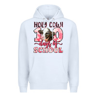 White holy cow 100 days of school Premium Hoodie - LillyAllenDesigns