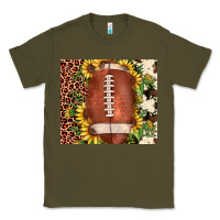 Army Green football leopard cowhide sunflower Classic Tee - JahusDesignShop