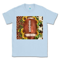 Dusty Blue football leopard cowhide sunflower Classic Tee - JahusDesignShop