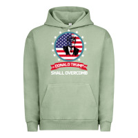 Pigment Oil Green DONALD TRUMP 2016 WE SHALL OVERCOMB Urban Hoodie - Bettercallsaul