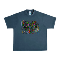 Midnight Navy i love teaching Urban Heavy Tee - CowhideDigitalArt