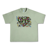 Oil Green i love teaching Urban Heavy Tee - CowhideDigitalArt