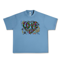 Pebble Blue i love teaching Urban Heavy Tee - CowhideDigitalArt