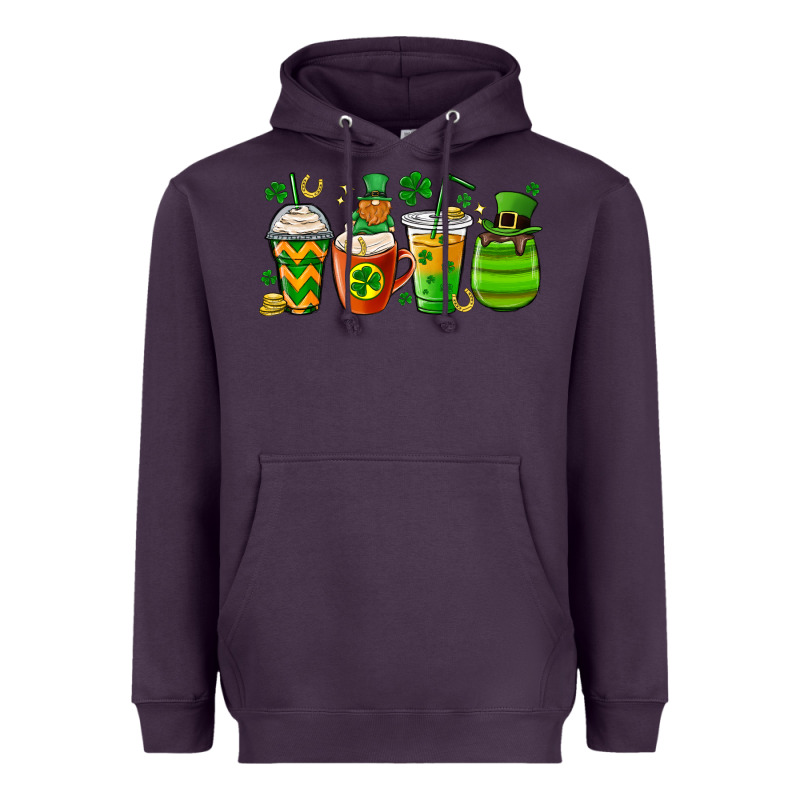 St. Patricks Day Coffee Cups Heavyweight Hoodie by MaliasSmallBusiness | Teevron