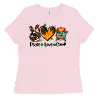 Bubblegum Pink peace love camp ado Ladies Tee - AdoDesignShop
