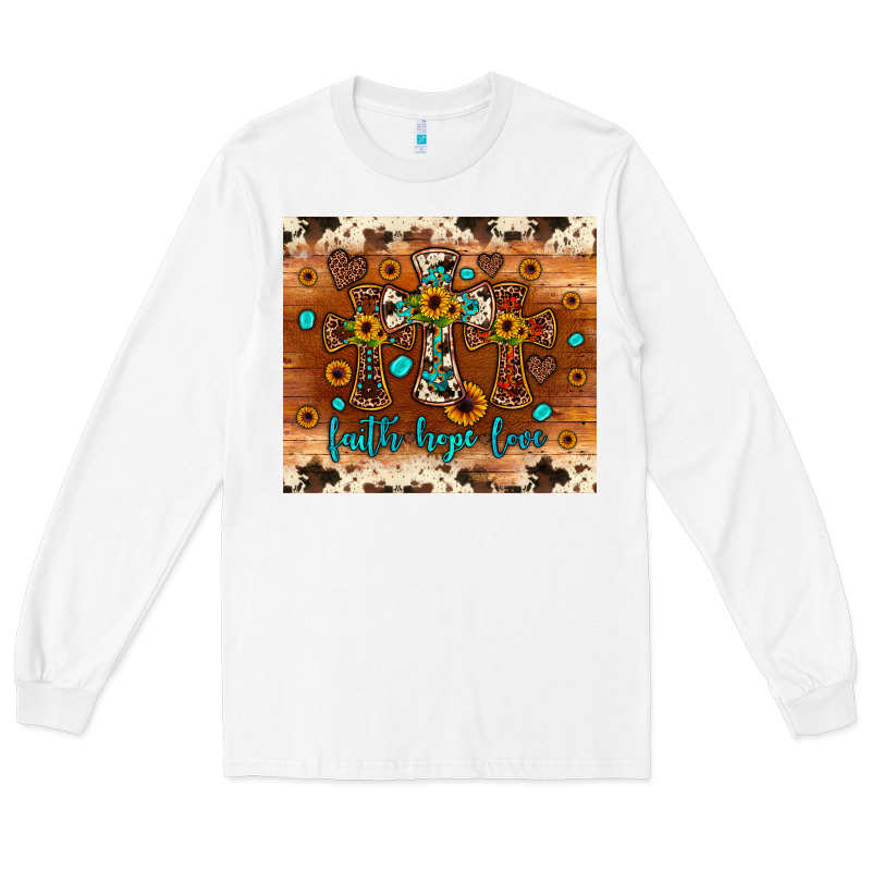 Faith Hope Love Cross Long Sleeve Tee by JahusDesignShop | Teevron