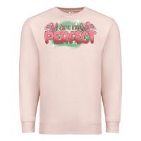 Pale Pink i am not perfect Premium Sweatshirt - MaliasSmallBusiness