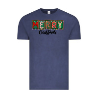 Vintage Denim Merry Christmas Vintage Tee - CowhideDigitalArt
