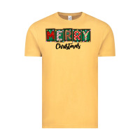 Vintage Mustard Merry Christmas Vintage Tee - CowhideDigitalArt