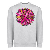 Heather Grey breast cancer sunflower Heavyweight Sweatshirt - RanaPortraitStore