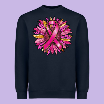 Breast Cancer Sunflower Heavyweight Sweatshirt Designed By Ranaportraitstore