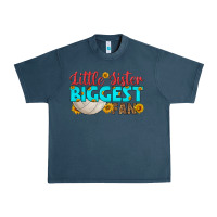 Midnight Navy little sister biggest fan Urban Heavy Tee - HRA Design Shop