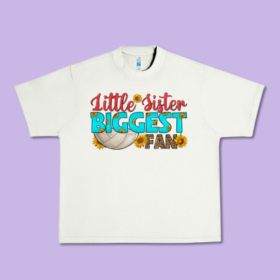 Little Sister Biggest Fan Urban Heavy Tee Designed By Hra Design Shop