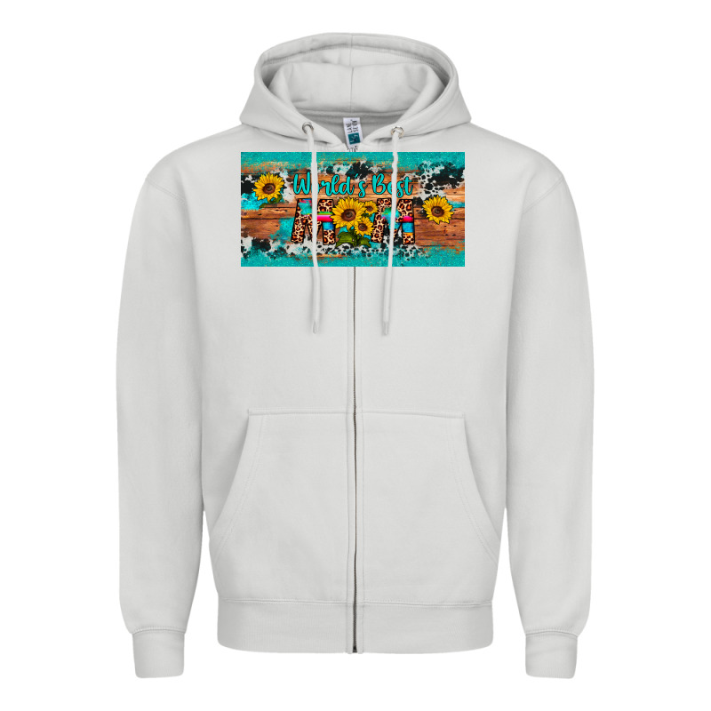World's Best Mom Sunflower License Plate Zipper Hoodie by Artiststas | Teevron
