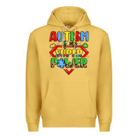 Antique Gold autism is my superpower Premium Hoodie - LillyAllenDesigns