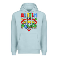 Blue Mist autism is my superpower Premium Hoodie - LillyAllenDesigns