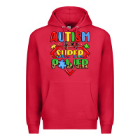 Cardinal autism is my superpower Premium Hoodie - LillyAllenDesigns