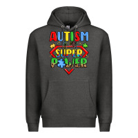Charcoal Heather autism is my superpower Premium Hoodie - LillyAllenDesigns