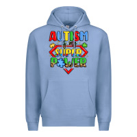 Colony Blue autism is my superpower Premium Hoodie - LillyAllenDesigns