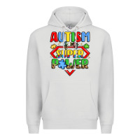 Dove Grey autism is my superpower Premium Hoodie - LillyAllenDesigns
