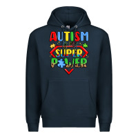 Navy autism is my superpower Premium Hoodie - LillyAllenDesigns
