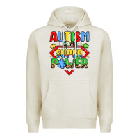 Oatmeal Heather autism is my superpower Premium Hoodie - LillyAllenDesigns