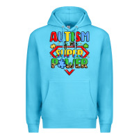 Ocean Blue autism is my superpower Premium Hoodie - LillyAllenDesigns