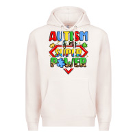 Pale Pink autism is my superpower Premium Hoodie - LillyAllenDesigns