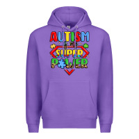 Purple autism is my superpower Premium Hoodie - LillyAllenDesigns