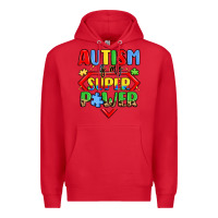 Red autism is my superpower Premium Hoodie - LillyAllenDesigns