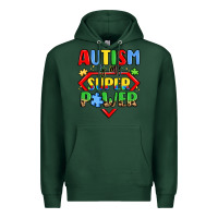 Sports Green autism is my superpower Premium Hoodie - LillyAllenDesigns