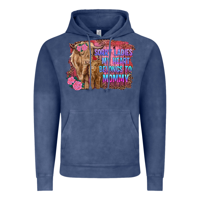 Sorry Ladies My Heart Belongs To Mommy Highland Cow And Calf Vintage Hoodie by RanaPortraitStore | Teevron