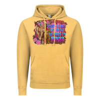 Vintage Mustard sorry ladies my heart belongs to mommy highland cow and calf Vintage Hoodie - RanaPortraitStore