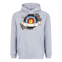 Heather Grey custom name archery Heavyweight Hoodie - MaliasSmallBusiness