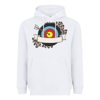 White custom name archery Heavyweight Hoodie - MaliasSmallBusiness