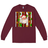 Burgundy santa with gifts Long Sleeve Tee - AdoDesignShop