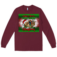Burgundy when you’re dead inside but it's christmas tumbler Long Sleeve Tee - BundleAndBundleShop
