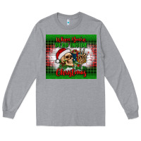 Heather Grey when you’re dead inside but it's christmas tumbler Long Sleeve Tee - BundleAndBundleShop